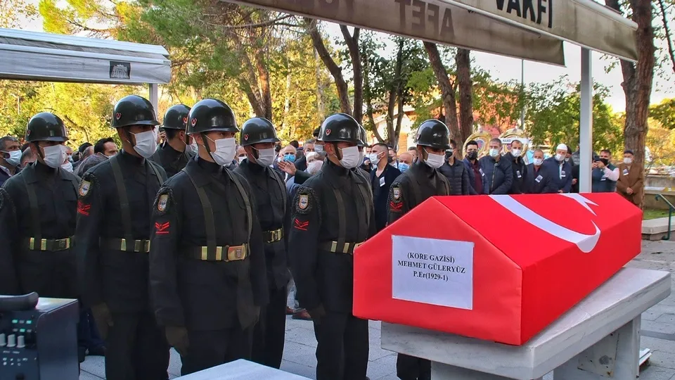 Kore Gazisi Mehmet Güleryüz son yolculuğuna uğurlandı
