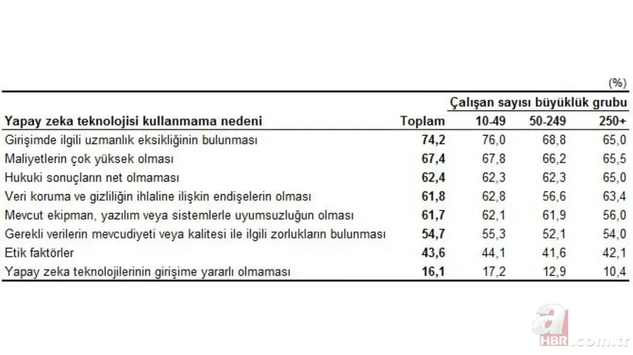 Türkiye’nin yapay zeka haritası çıkarıldı: TÜİK verilerle açıkladı! İşte Türkiye’nin en çok yapay zeka kullanan sektörü 6