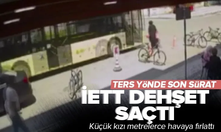 İETT otobüsü dehşet saçtı! Karşıdan karşıya geçmeye çalışan kızı 5 metre savurdu