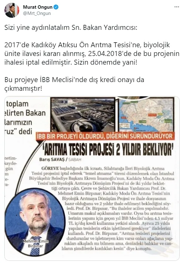 İBB Sözcüsü Murat Ongun’dan bir yalan daha! Çevre ve Şehircilik Bakan Yardımcısı Mehmet Emin Birpınar'dan yanıt - 2