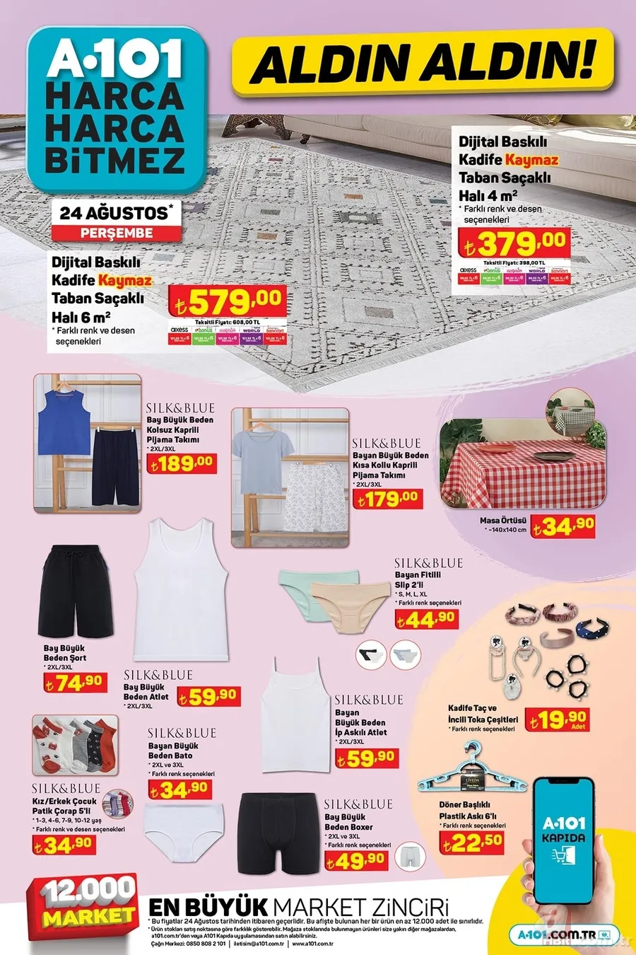 A101 24 Ağustos aktüel ürünler kataloğu! Tam 16 sayfa üründe indirim yapıldı 12