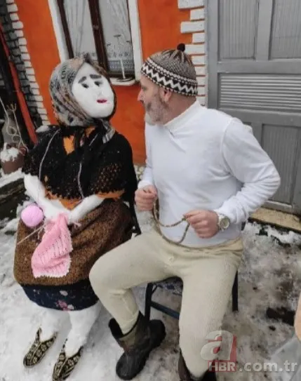 Bursa’da 7 yıl önce kardan yaptığı kadınla evlendi! Şimdi de bakın ne hediye etti 10