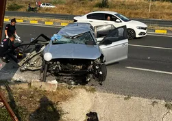 Tosya D100 kara yolunda feci kaza! Su kanalına çarparak metrelerce sürüklenen otomobilde 2 kişi öldü, 4 kişi yaralandı