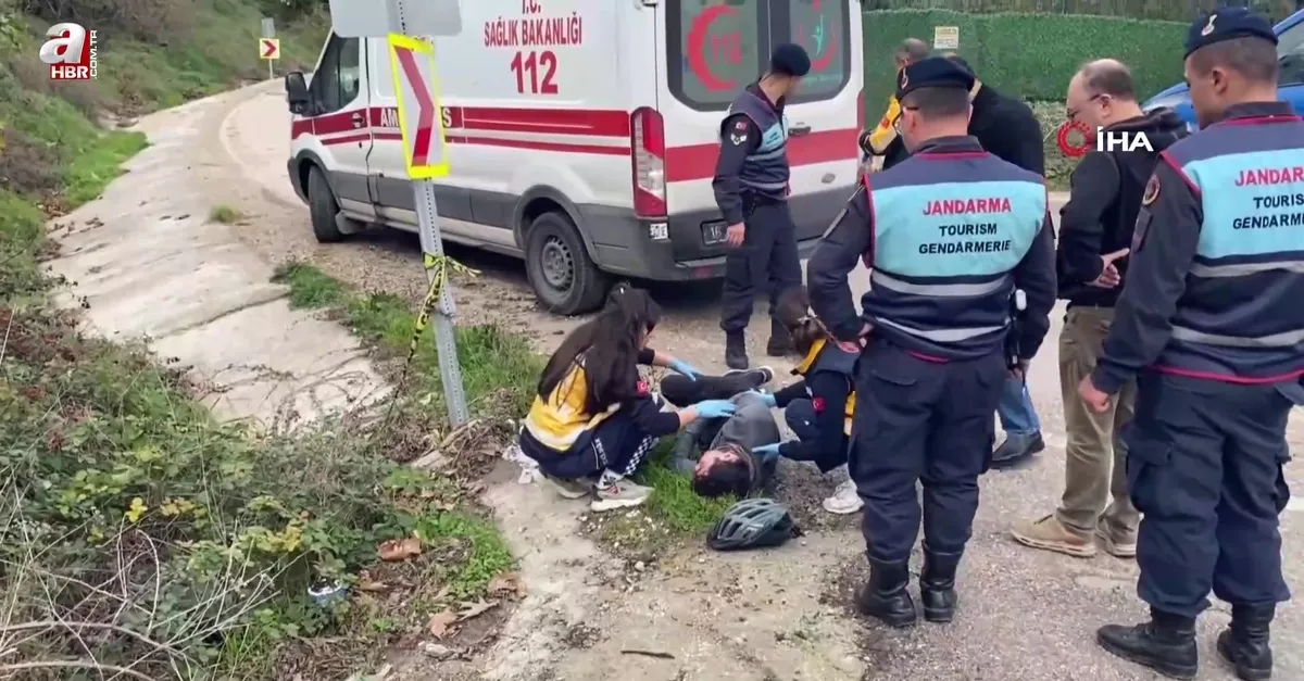 Bisikletli sürücü faciadan böyle döndü