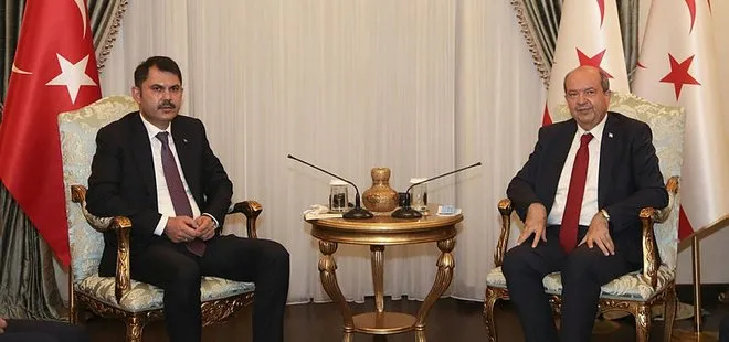 KKTC Cumhurbaşkanı Tatar Türkiye Çevre ve Şehircilik Bakanı Kurum’u kabul etti