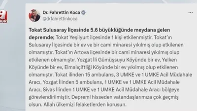 Sağlık Bakanı Koca’dan deprem açıklaması!