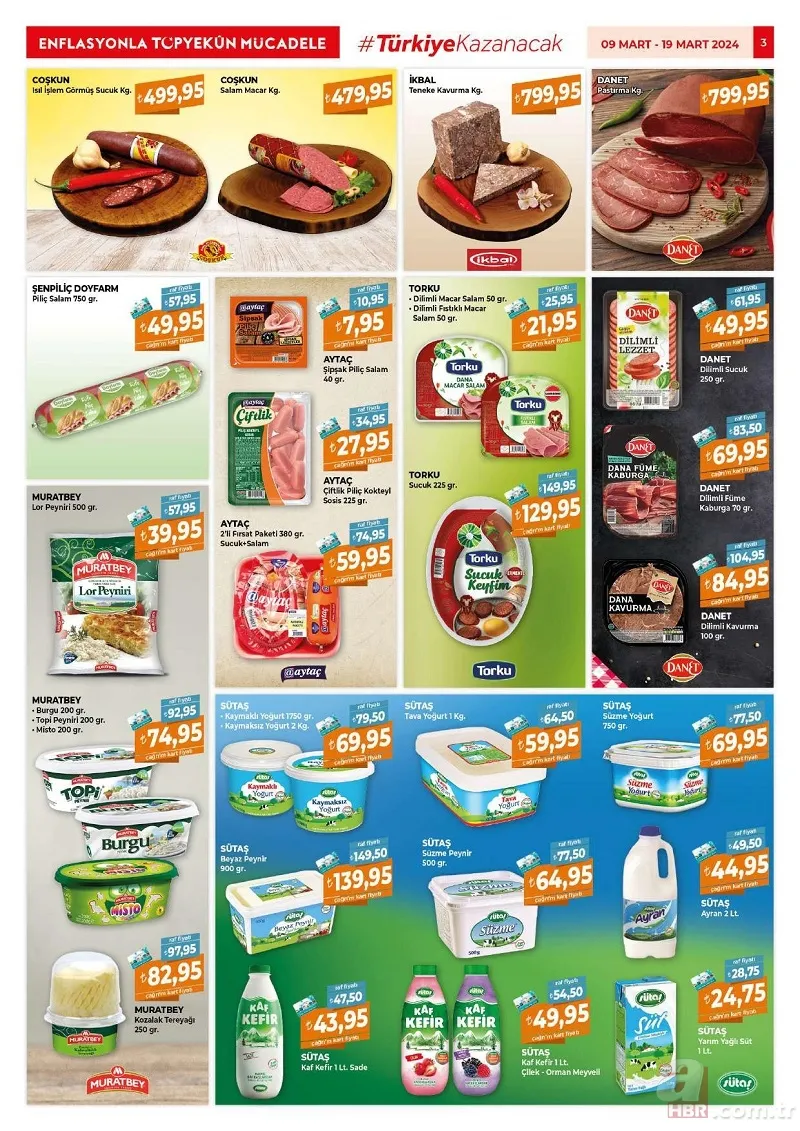 Çağrı Market İndirim Kataloğu Yayınlandı! RENAX bulaşık makinesi tableti 159,95 TL, İçim Kaşar peynir 249,95 TL, Doğuş 3 kilogram toz şekeri 89,75 TL… 4