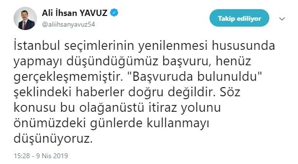 AK Parti'den İstanbul seçimleriyle ilgili açıklama - 1