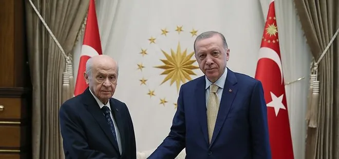 Son dakika: Başkan Erdoğan, MHP Lideri Bahçeli’yi Külliye’de kabul etti