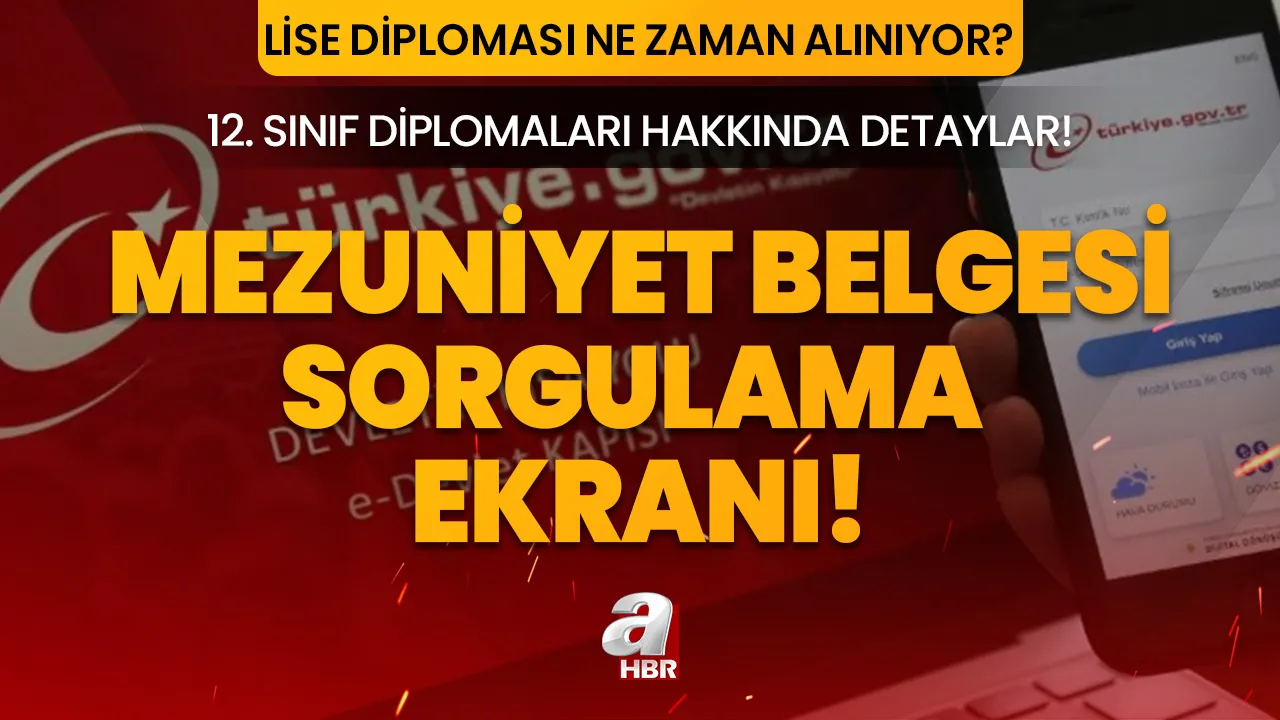 e-Devlet mezuniyet belgesi sorgulama ekranı! 12. sınıf lise diploması ne zaman verilir? Açık lise diplomaları...
