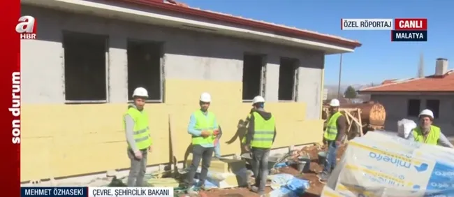 Çevre, Şehircilik ve İklim Değişikliği Bakanı Mehmet Özhaseki Malatya’da A Haber’e konuştu! Konutlar ne zaman teslim edilecek?