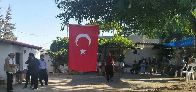 Hatay’a şehit ateşi düştü! Yıldırım-3 Operasyonunda şehit olan Uzman Çavuş Hüseyin Yırtıcı’nın baba evine Türk bayrakları asıldı