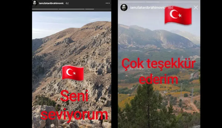 Zlatan Ibrahimovic'ten Türk bayraklı paylaşım! - 1
