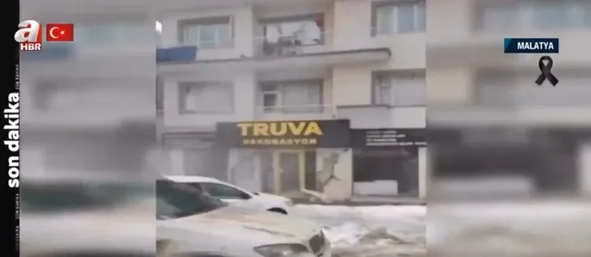 İşte 7,6 şiddetindeki depremin yeni görüntüsü! Bina tuzla buz oluyor