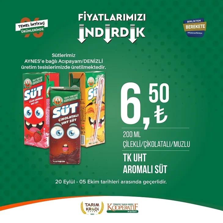 Tarım kredi market yeni indirim listesi yayınladı! 117.90 TL’ye Sucuk, 104.90 TL’ye Beyaz Peynir, 35.75 TL’ye Pirinç, 23.90 TL’ye dev Kağıt Havlu yer alıyor