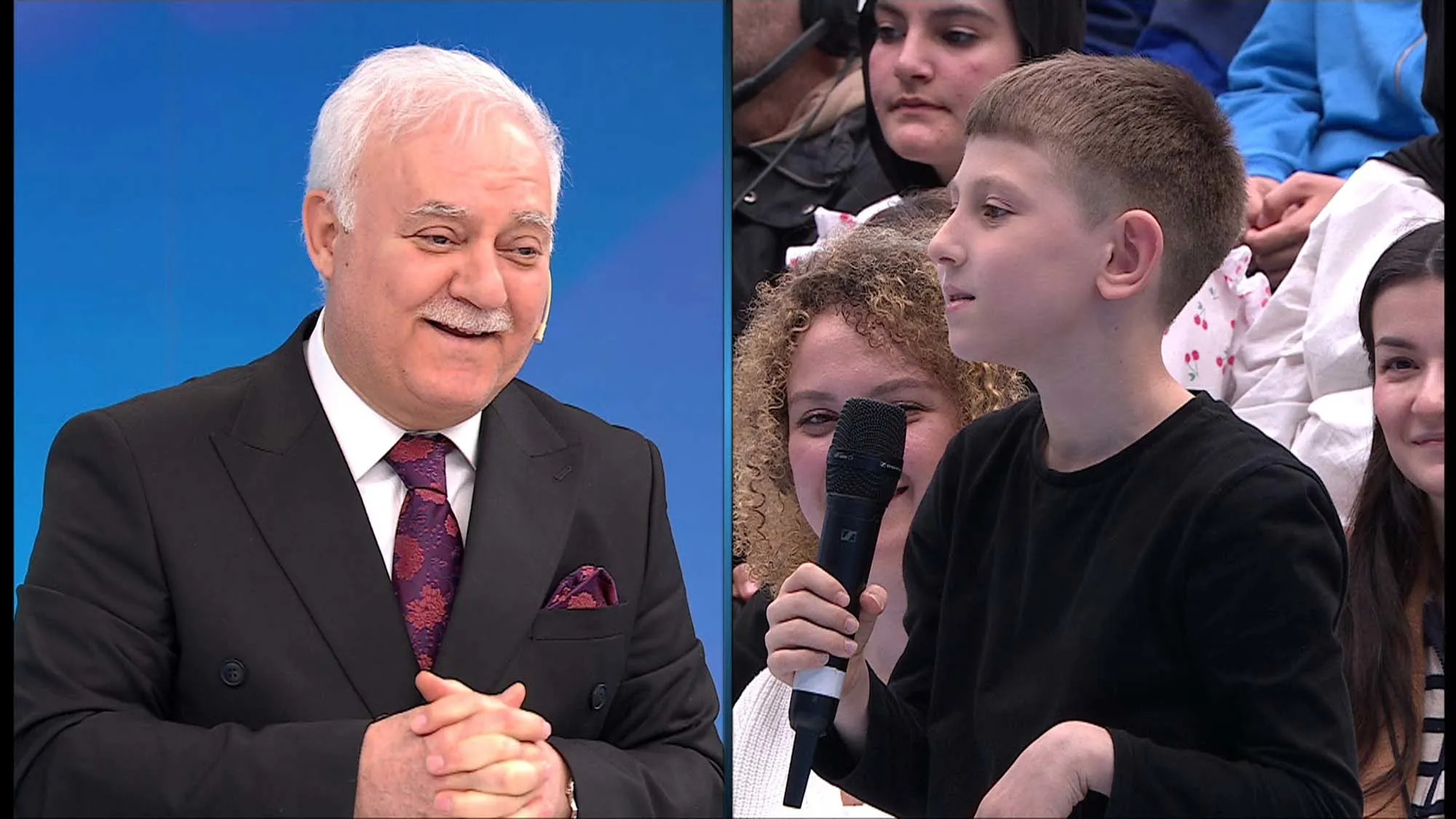 Minik Yusuf hem sorusuyla hem de yanıtlarıyla Nihat Hatipoğlu’nu güldürdü