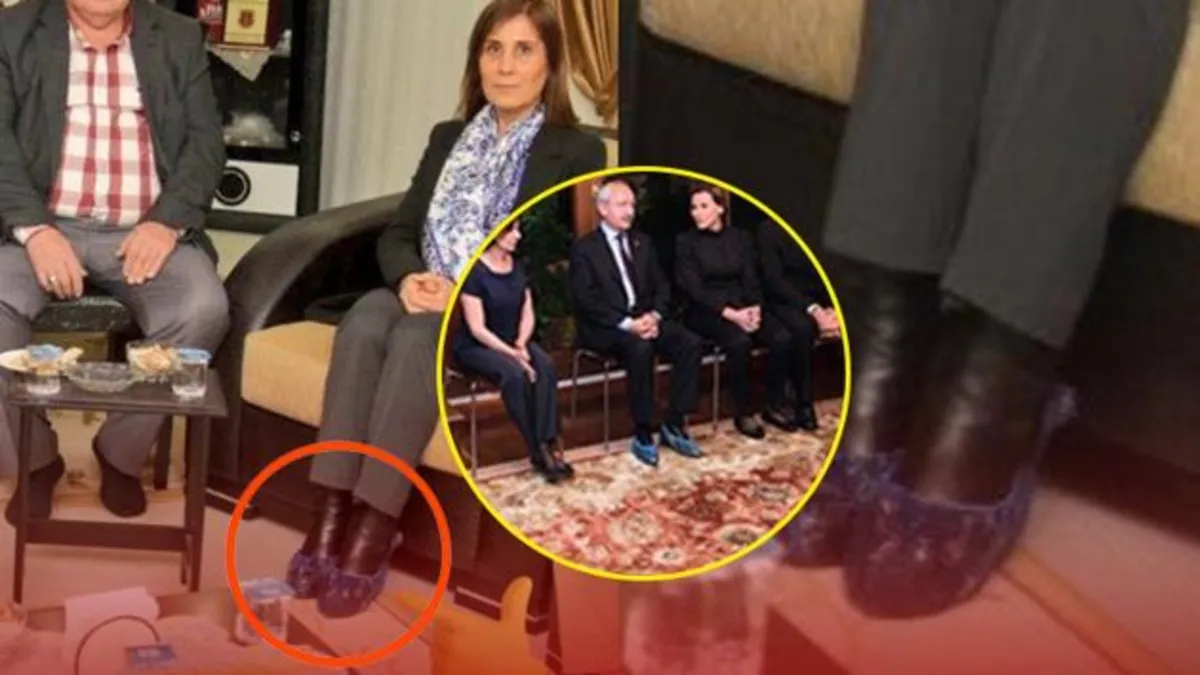 CHP'li Belediye Başkanı Oya Tekin'den skandal! Şehit ailesi ziyaretinde galoş giydi | Tepki yağdı: Hadsiz ve ahlaksızlar