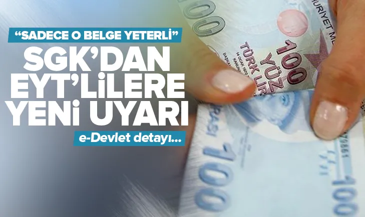 SGKdan EYTlilere yönelik yeni uyarı!