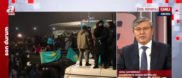 Kazakistan Ankara Büyükelçisi Abzal Sparbekuly A Haber'de! Olayların arkasında FETÖ mü var? - 5