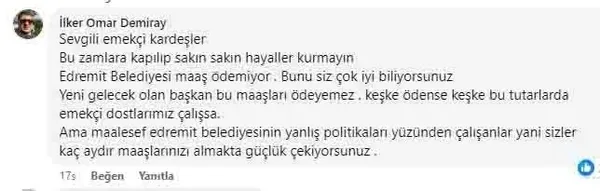 CHP'li Edremit Belediye Başkanı fena alay konusu oldu! 1 yıldır ödemediği işçi maaşlarına zam yaptı - 3