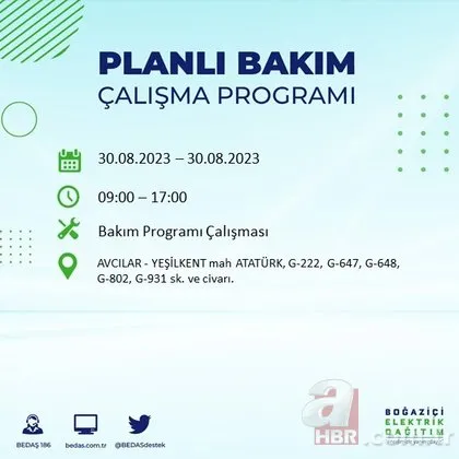 İstanbul’da çok sayıda ilçede elektrik kesintisi! BEDAŞ saat vererek duyurdu...