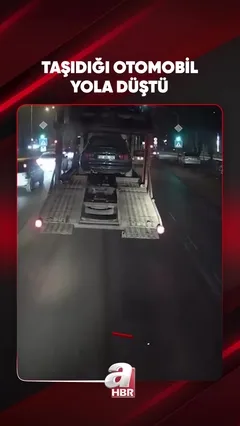 TAŞIDIĞI OTOMOBİL YOLA DÜŞTÜ