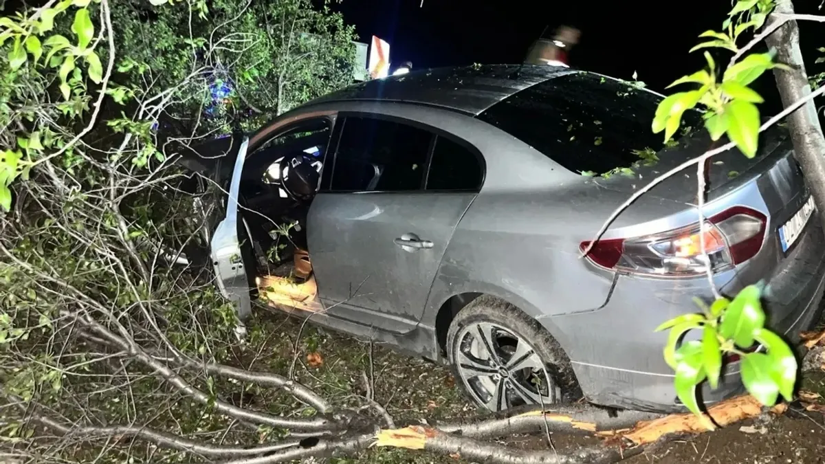 Otomobil şarampole yuvarlandı: 2 yaralı