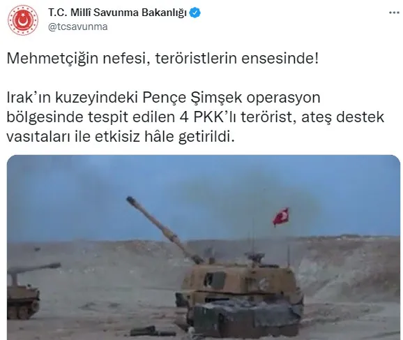 Son dakika: Irak'ın kuzeyinde 4 PKK'lı terörist etkisiz hale getirildi - 1