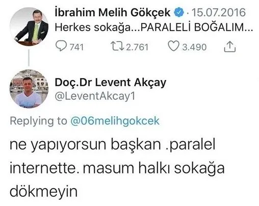 Iyi Parti Li Levent Akcay Feto Nun Hain Darbe Kalkismasina Destek Vermis A Haber Son Dakika Gundem Haberleri
