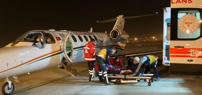 Kayseri’de nefes alamayan hastanın imdadına uçak ambulans yetişti