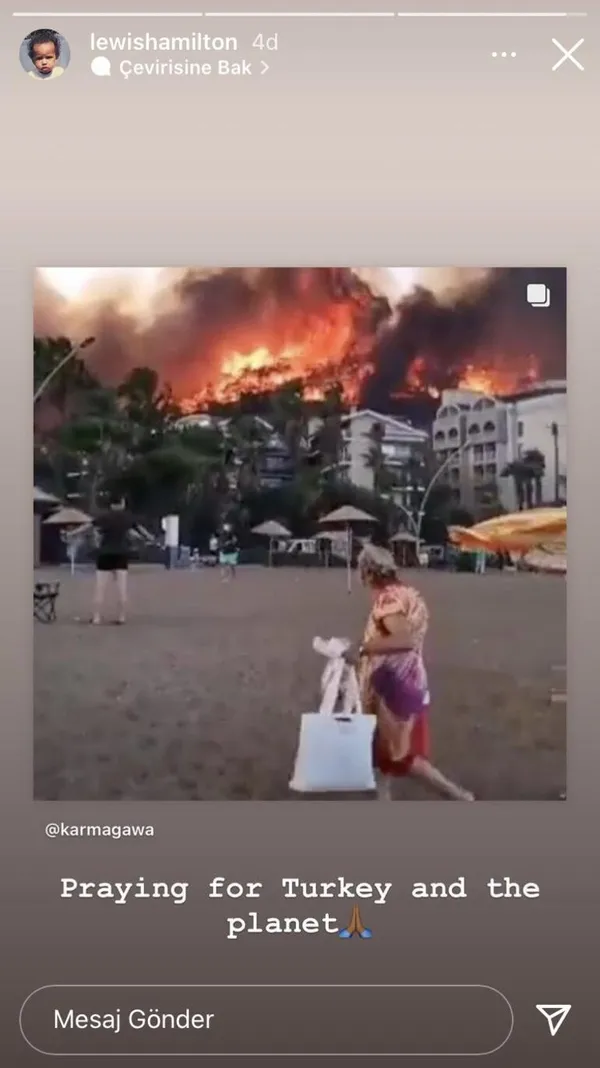 Lewis Hamilton'dan Türkiye paylaşımı! Dua ediyorum - 3