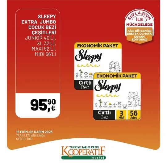 Tarım Kredi Market 30 Ekim indirim kataloğu! Kuru Soğan 5,90 TL, Salatalık 9,75 TL, Limon 10,90 TL, Yerli muz 28,90 TL, Mandalina 12,50 TL satışta…