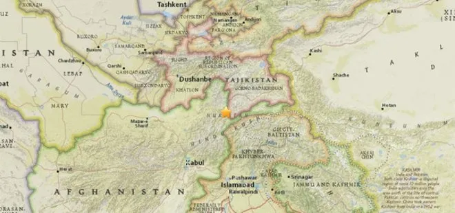 Afganistan ve Tacikistan sınırında 6.2’lik deprem meydana geldi