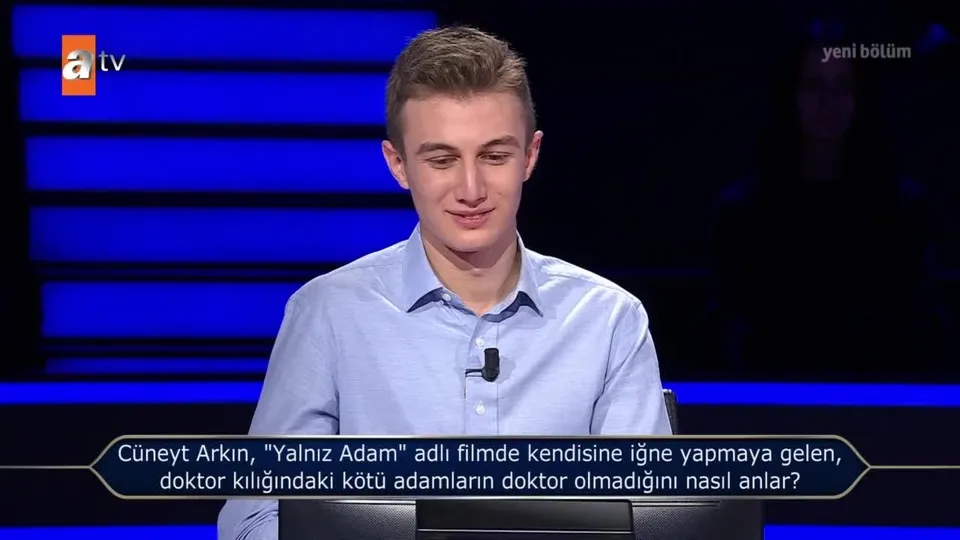 Cüneyt Arkın ’Yalnız Adam’ filminde kötü adamların doktor olmadığını nasıl anlar? | Kim Milyoner Olmak İster’de soruldu