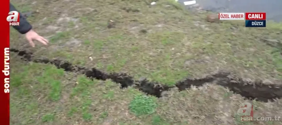 Düzce’de 5,9 büyüklüğündeki depremin izleri ortaya çıktı! İşte 5,9’luk depremin fay kırığı 10