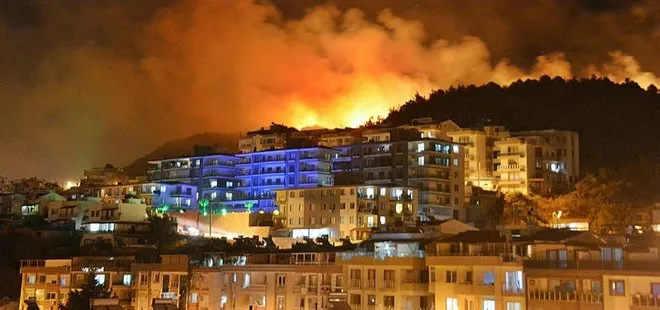 İzmir Dikili’de korkutan yangın