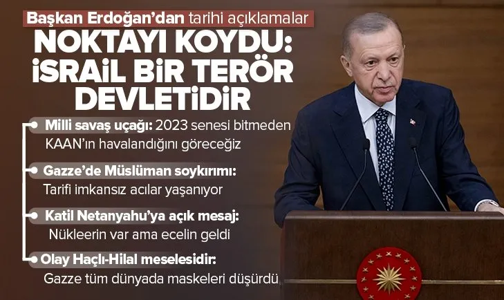 Başkan Erdoğan’dan AK Parti Grup toplantısında tarihi açıklamalar! Noktayı koydu: İsrail bir terör devletidir