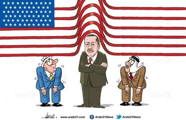 Arap dünyasından çok çarpıcı Erdoğan karikatürü!