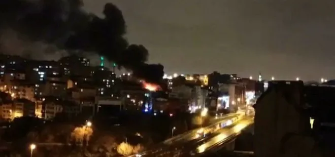 Son dakika: İstanbul Şişli’de lastik imalathanesinde yangın