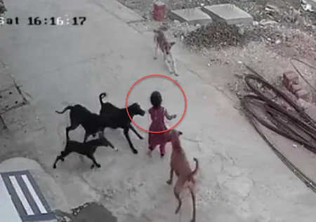 4 yaşındaki küçük çocuğa sokak köpekleri saldırdı | Kan donduran görüntüler +18