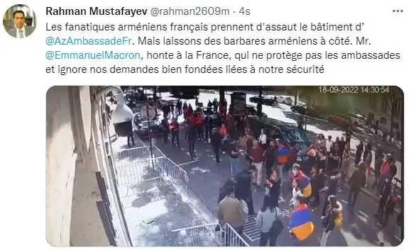 azerbaycanin-paris-buyukelciligine-alcak-saldiri-ermeni-barbarlar-1663525633576.jpg Azerbaycan'ın Paris Büyükelçiliğine alçak saldırı! "Ermeni barbarlar..." - 2
