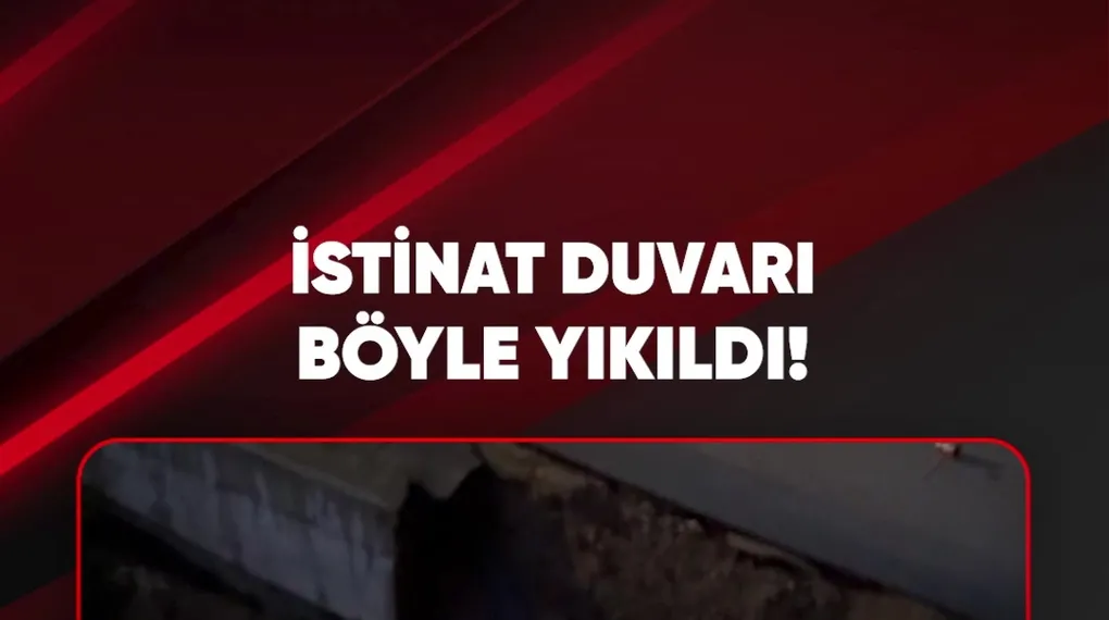 İSTİNAT DUVARI BÖYLE ÇÖKTÜ!