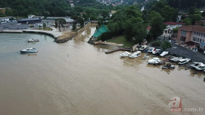 İstanbul Boğazı'na çamurlu su aktı! Havadan böyle görüntülendi 3
