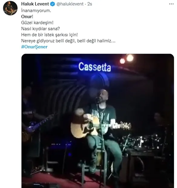 Haluk Levent'ten çarpıcı açıklamalar! Ankara’da Müzisyen Onur Şener “istek şarkı” kurbanı oldu