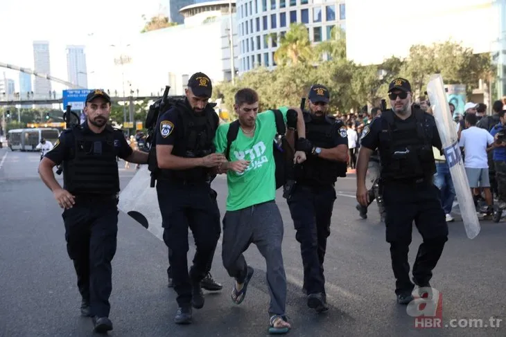 İsrail'de polis şiddeti! Göstericileri yerlerde sürüklediler