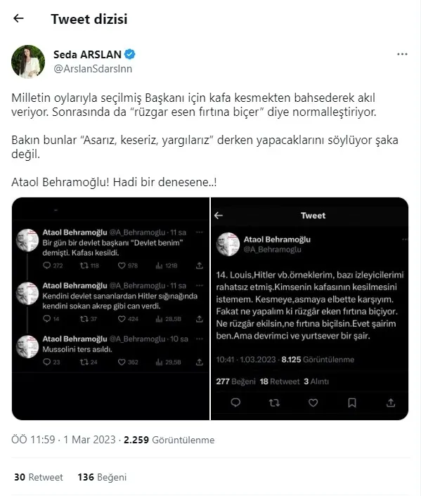 CHP’nin kadrolu şairi Ataol Behramoğlu’ndan devlet erkanına tehdit!