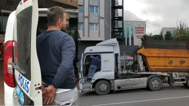 TIR'ı polisin üzerine sürdü! Samsun'da hareketli dakikalar - 5