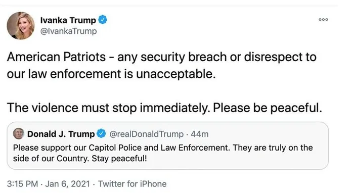 Son dakika: Trump'a bir şok da kızından! Ivanka protestoculara ‘vatansever’ dediği tweet'ini sildi - 1