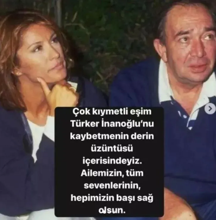 Türker İnanoğlu’na hüzünlü veda! 50 yıllık hayat arkadaşı Gülşen Bubikoğlu’nun duygulandıran paylaşımı...