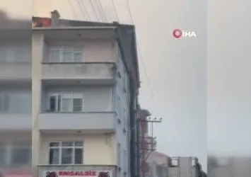 Edirne'de çatı yangını paniğe neden oldu